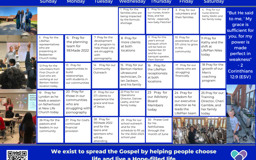June 2022 Prayer Calendar