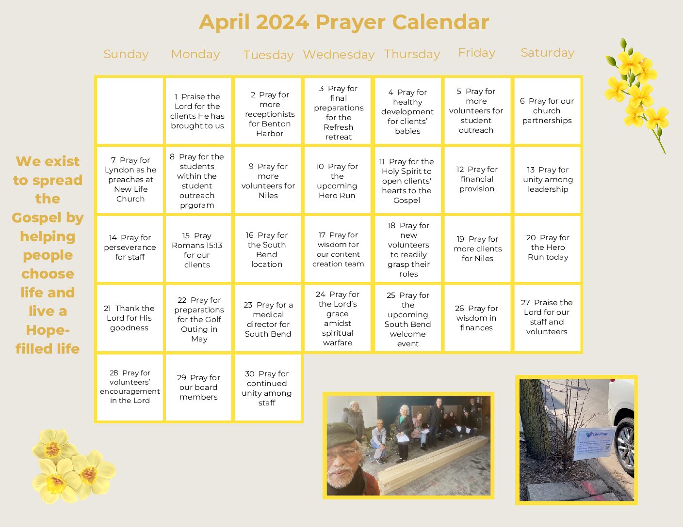 April 2024 Prayer Calendar