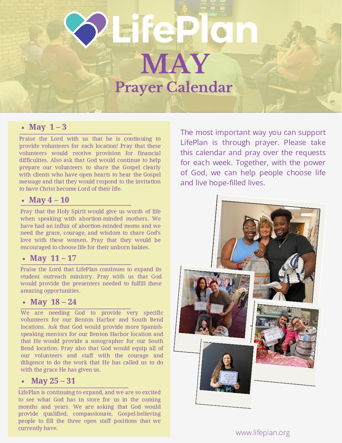 May 2025 Prayer Calendar