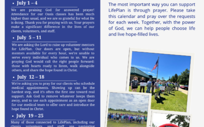 July 2026 Prayer Calendar