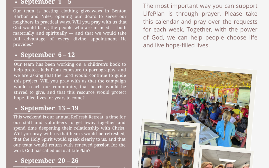 September 2026 Prayer Calendar