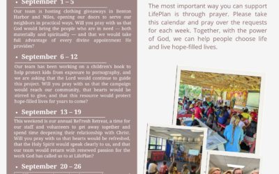 September 2026 Prayer Calendar